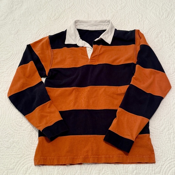 Preppy Orange & Navy Rugby Shirt – XS Fit - Picture 1 of 7